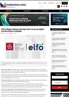 SEGi College Subang Jaya taps elfo to amp up digital transformation strategies