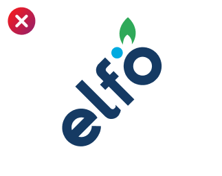 Do not rotate the logo the logo